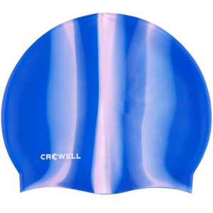 Czepek pływacki silikonowy crowell multi flame niebiesko-różowy kol.06
