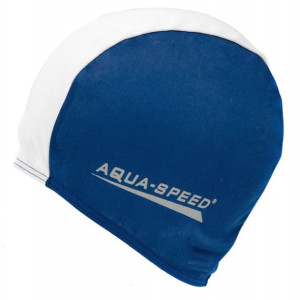 Czepek aqua-speed polyester cap niebiesko biały 15 091
