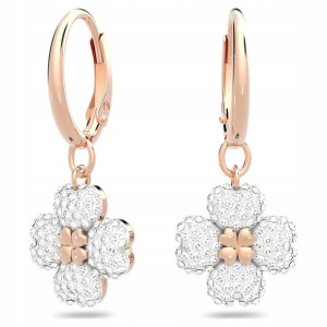 SWAROVSKI - Kolczyki Latisha Hoop Flower ROS