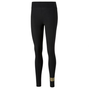 Legginsy damskie puma ess+ metallic czarne 586896 01