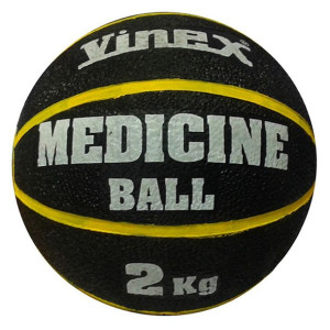 Piłka lekarska vinex vmb-l001p, vmb-l002y 2 kg czarno-żółta