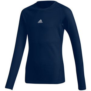 Koszulka dla dzieci adidas alphaskin sport ls tee junior granatowa cw7322