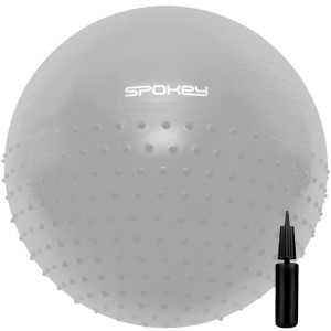 Piłka gimnastyczna spokey halffit 75cm z częścią do masażu szara 929873
