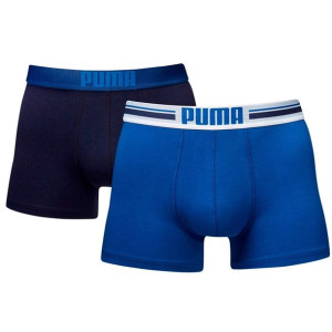 Bokserki męskie puma placed logo boxer 2p niebieskie, granatowe 906519 01