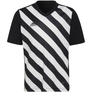 Koszulka dla dzieci adidas entrada 22 graphic jersey czarno-biała hf0123