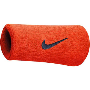 Frotki na nadgarstek nike swoosh doublewide wristbands pomarańczowe n000158
