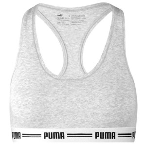 Stanik damski sportowy puma racer back top 1p hang szary 907862 03