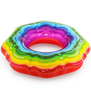 Koło do pływania bestway rainbow 115cm 36163 7463