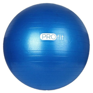 Piłka gimnastyczna profit 75cm niebieska z pompką dk 2102