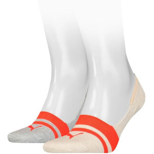 Skarpety puma heritage footie 2p beżowe, szare 907976 05
