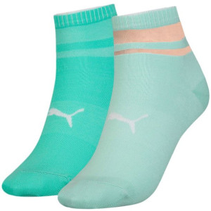 Skarpety damskie puma short sock structure 2 pary miętowe 907621 02