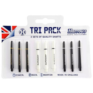 Harrows shafts tri pack czarne,białe