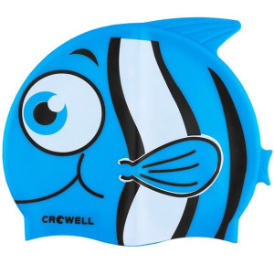 Czepek pływacki silikonowy dla dzieci crowell nemo jr niebieski