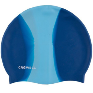 Czepek pływacki silikonowy crowell multi flame granatowo-niebieski kol.04