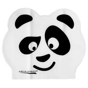 Czepek pływacki aqua-speed zoo latex panda 116 biały