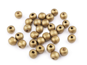 Kule Drewniane Złote 10mm 20szt