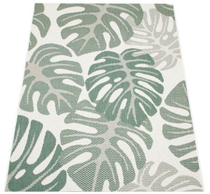 Dywan sznurkowy Paloma 01 zielony liście monstera