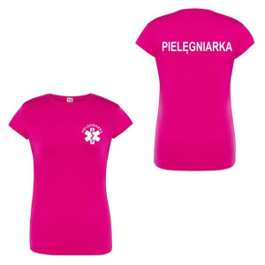 T-shirt -  pielegniarka koszulka medyczna damska fuksja S