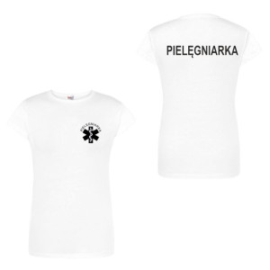 T-shirt -  pielegniarka koszulka medyczna damska biała M