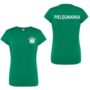 T-shirt - pielegniarka koszulka medyczna damska zielona L