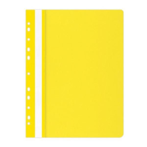 Skoroszyt OFFICE PRODUCTS PP A4 miękki 100/170mikr.wpinany, żółty