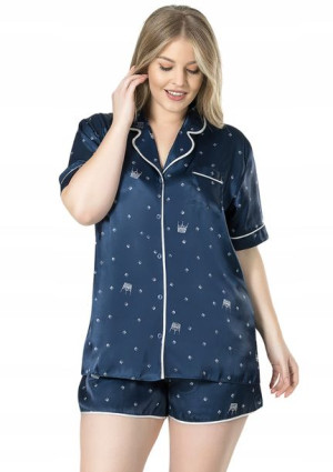Piżama damska satynowa Vienetta 3XL 52 54 +Size