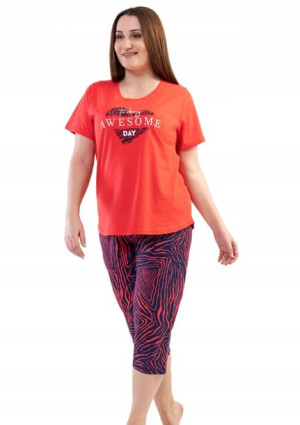 Piżama Damska Vienetta bawełniana +Size 1XL 46 48