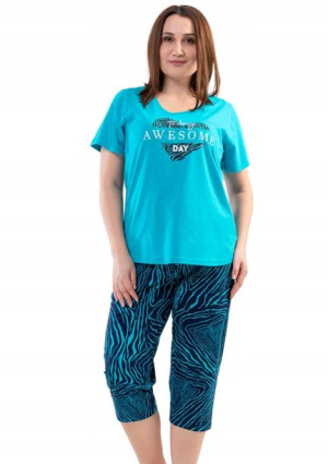 Piżama Damska Vienetta bawełniana +Size 1XL 46 48