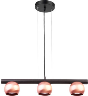 Lampa wisząca HIPPO 3 czarny i miedź 33120 - Sigma
