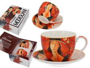 Filiżanka ze spodkiem - A. Modigliani, Kobieta w kapeluszu (CARMANI)