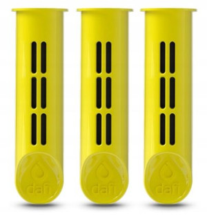 Filtr do butelki Dafi SOFT i SOLID cytrynowy 3szt