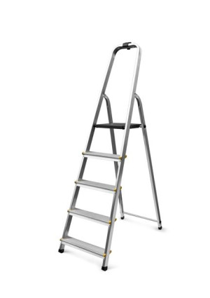 Drabina Aluminiowa | 1-stronna | 5-stopniowa | 150kg