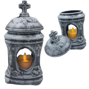 Znicz Ceramiczny Wypalany W Kolorze Grafitowym