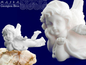 Aniołek leżący -alabaster grecki