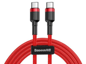 BASEUS Kabel USB Type C 1m Cafule PD 2.0 QC 3.0 60W (CATKLF-G09) Red