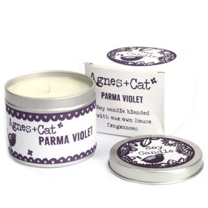 Świeczka Agnes and Cat w puszce - Parma Violet