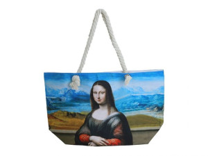 Torba z uszami ze sznurka - L. Da Vinci, Mona Lisa
