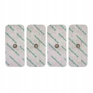 4 DUŻE ELEKTRODY ŻELOWE TENS EMS 9x4cm 3.9mm guzik