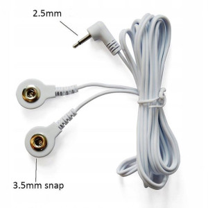 Przewód Kabel Tens Jack 2.5mm Na 2 Elektrody Snap