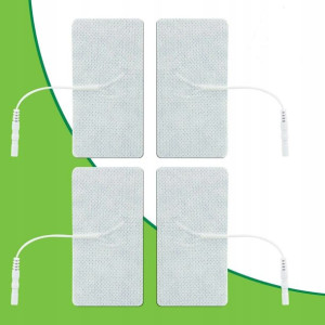 4 Duże Elektrody Pady Żelowe Elle Tens Ems Pin 2mm