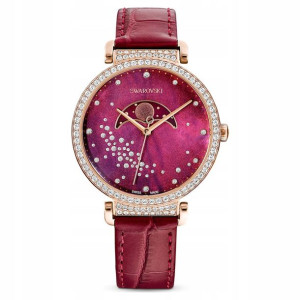 SWAROVSKI - Zegarek Passage Moon Phase Burgundy