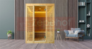 Sauna fińska sucha na podczerwień 1500x1200mm, MOC 2150 W, LED, bluetooth