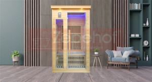 Sauna fińska sucha na podczerwień 1200x1050mm, MOC 1350 W, LED, bluetooth,