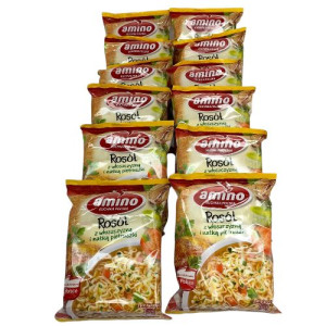 Amino Zupa Rosół Z Kury Błyskawiczna 58g - 12 Sztuk