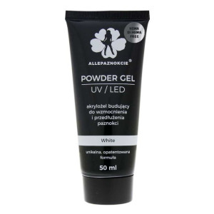 Powder Gel akrylożel budujący Hema/di-Hema free white 50ml