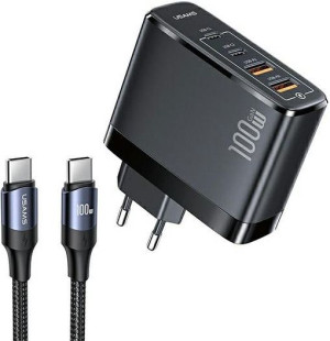 Ładowarka sieciowa USAMS T44 2xUSB-C+2xUSB 100W PD3.0 +QC3.0 Fast Charging
