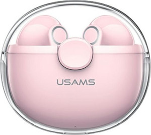 Słuchawki TWS USAMS BU series Bluetooth 5.1 różowy/pink BHUBU04