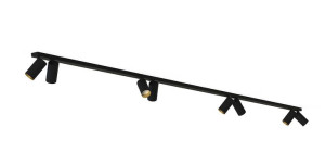 Lampa sufitowa, listwa MONO VIII czarna, złota