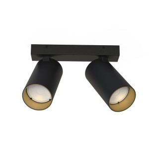 Lampa sufitowa, listwa MONO II czarna, złota