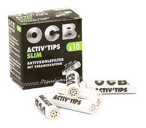 Filtry Węglowe OCB fi7 Sllim Activ`Tips Box-10szt
